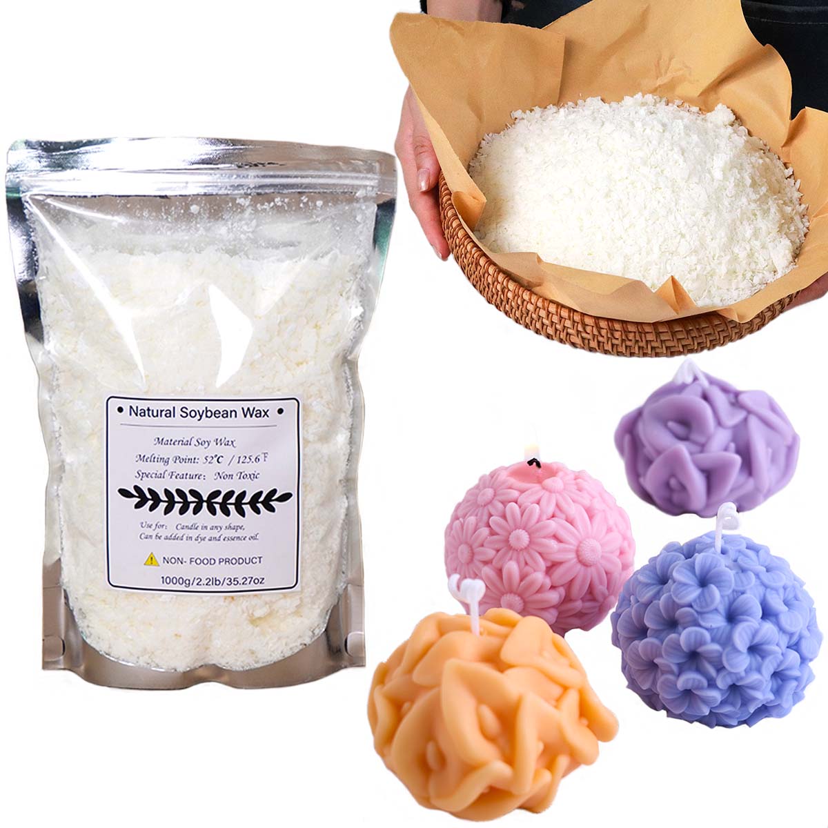 100/250/500/1000 جرام شمع الصو - مراجعة Candle Making Kits وسعره
