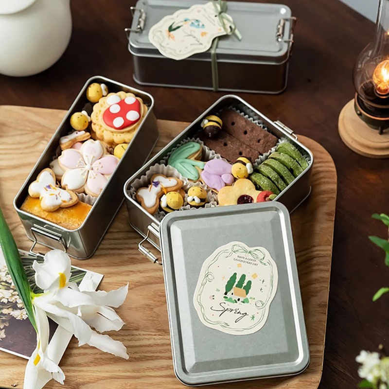 علبة مستطيلة من الصفيح لتخزين  - مراجعة Tin Container Lid وسعره